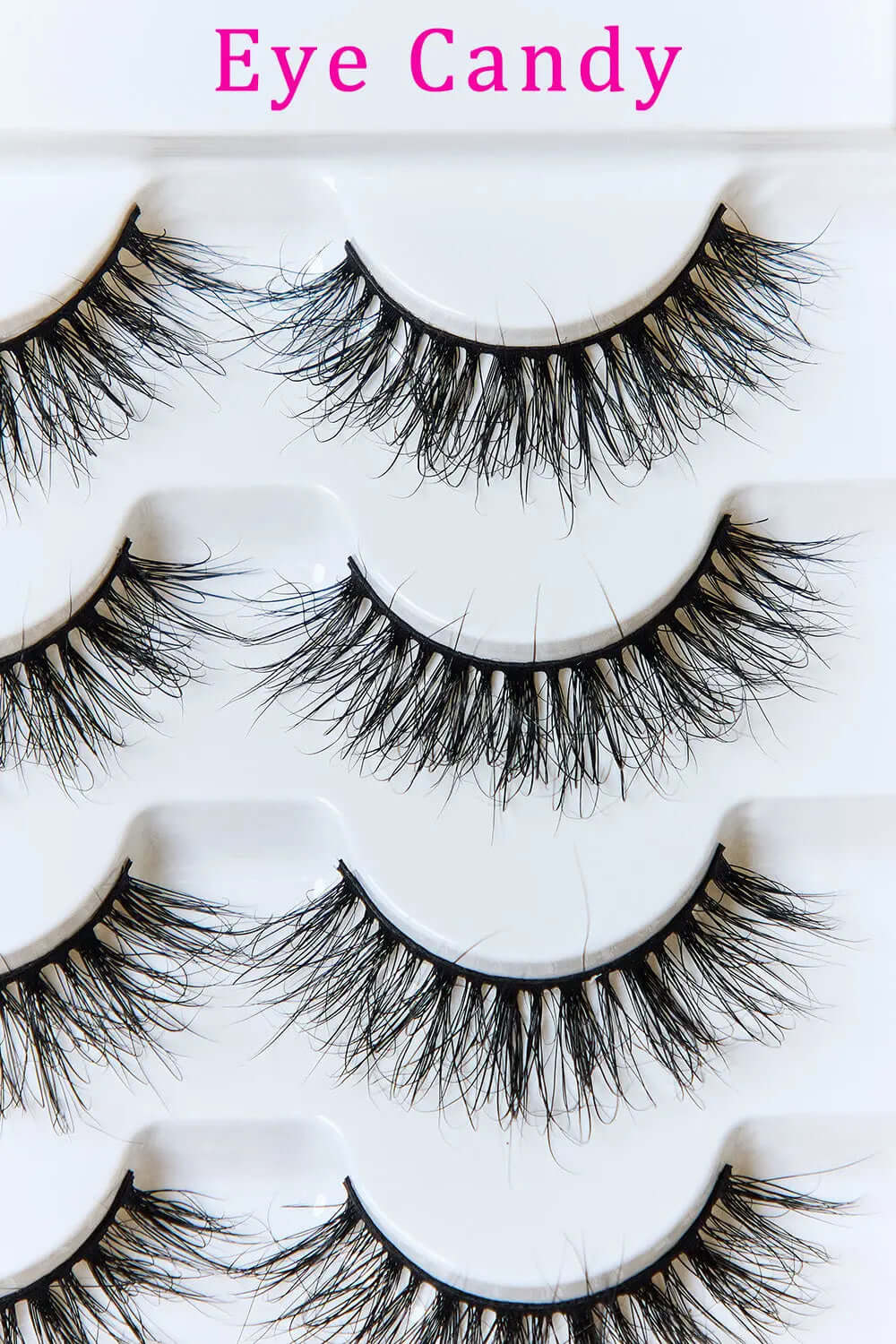 SO PINK BEAUTY Mink Eyelashes 5 Pairs showcased in an elegant display with luxurious, voluminous designs.