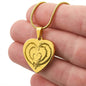 Hearts are Forever Intertwined with this Beautiful Engraved Heart Necklace ShineOn Fulfillment