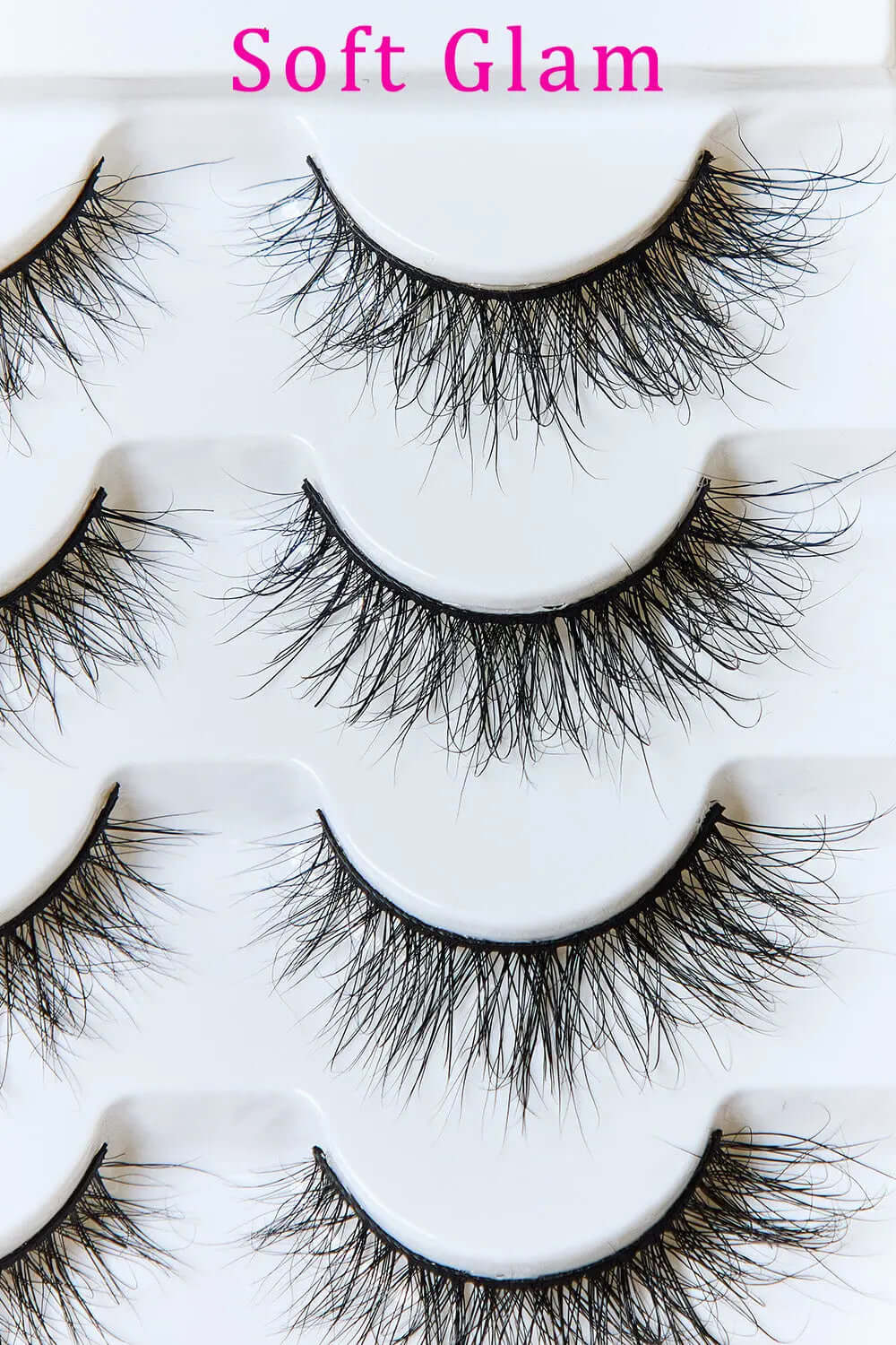 SO PINK BEAUTY Mink Eyelashes 5 Pairs in Soft Glam style for a natural yet glamorous look.