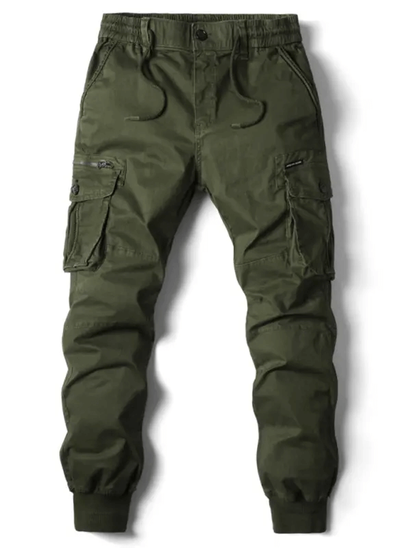Men's casual solid color cargo pants kakaclo