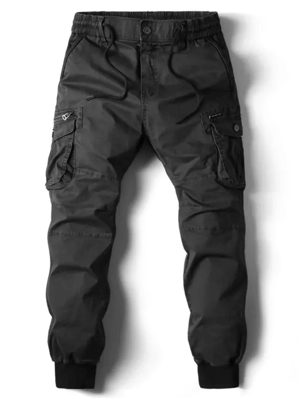Men's casual solid color cargo pants kakaclo