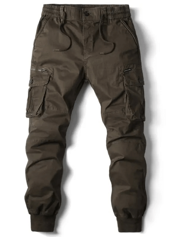 Men's casual solid color cargo pants kakaclo