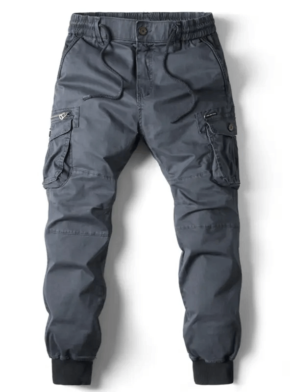 Men's casual solid color cargo pants kakaclo
