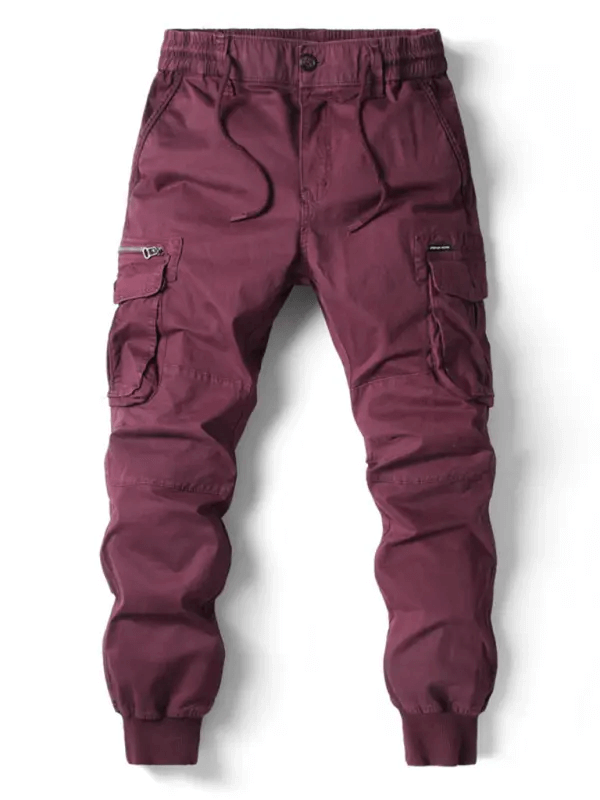 Men's casual solid color cargo pants kakaclo