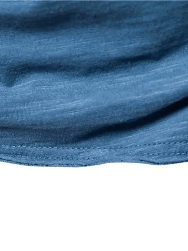 Men's New Solid Color Slub Cotton V-Neck Short Sleeve T-Shirt kakaclo