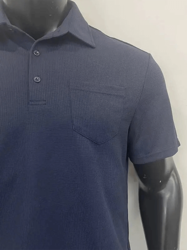 Men's lapel polo shirt short-sleeved T-shirt pocket decoration shorts two-piece set kakaclo