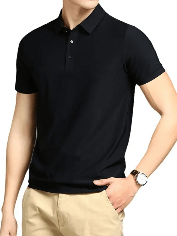 Men's high elastic non-marking ice silk lapel short-sleeved quick-drying polo shirt kakaclo