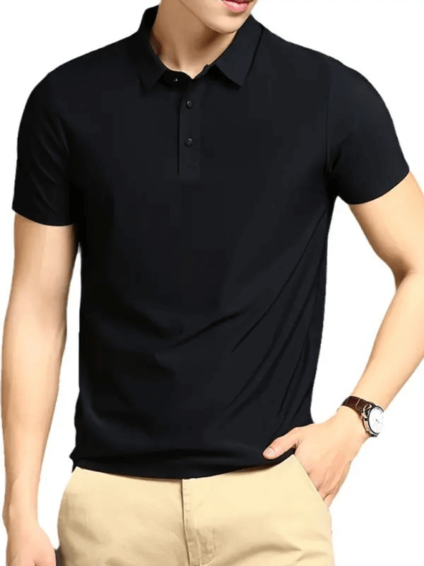 Men's high elastic non-marking ice silk lapel short-sleeved quick-drying polo shirt kakaclo