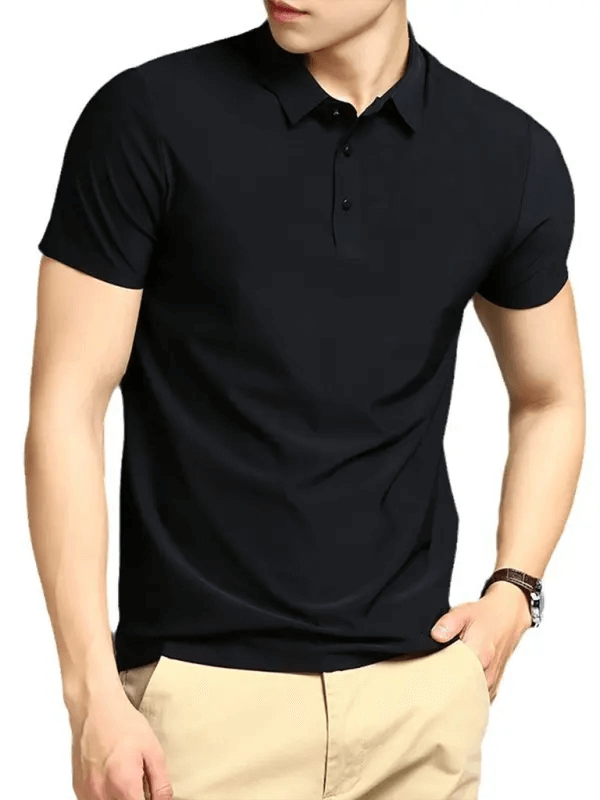 Men's high elastic non-marking ice silk lapel short-sleeved quick-drying polo shirt kakaclo