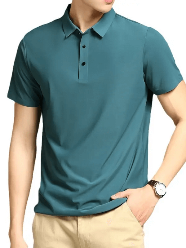 Men's high elastic non-marking ice silk lapel short-sleeved quick-drying polo shirt kakaclo