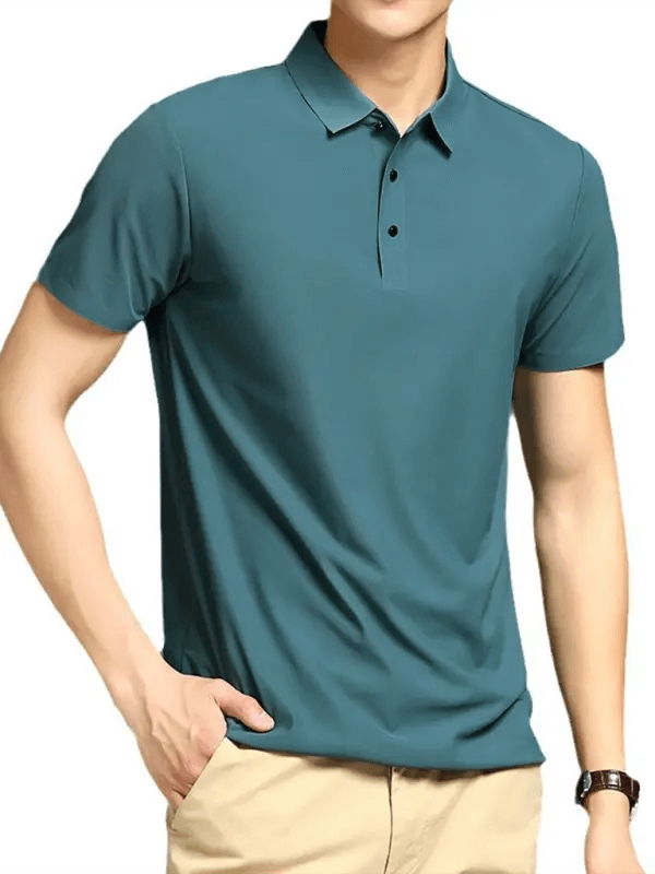 Men's high elastic non-marking ice silk lapel short-sleeved quick-drying polo shirt kakaclo