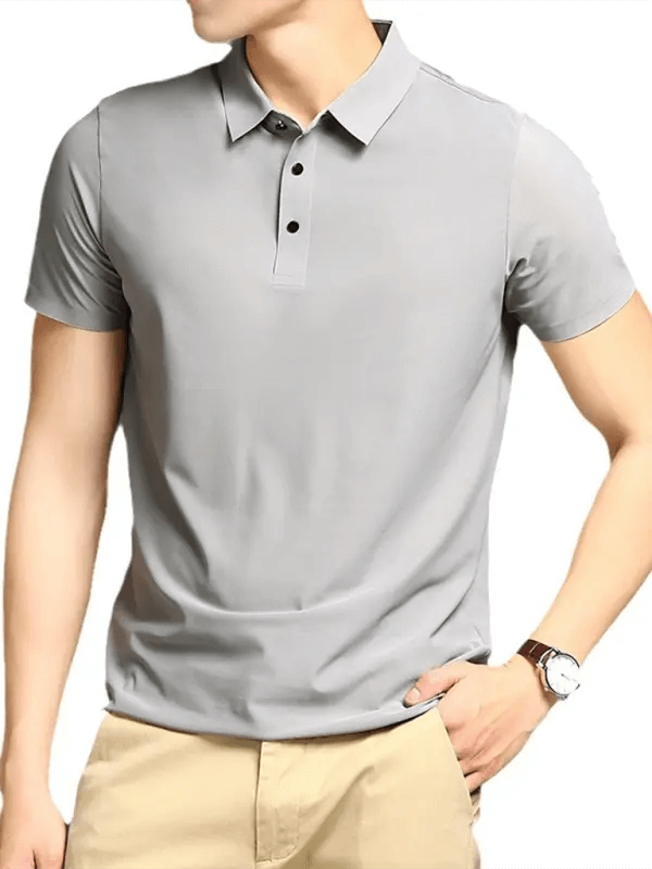 Men's high elastic non-marking ice silk lapel short-sleeved quick-drying polo shirt kakaclo