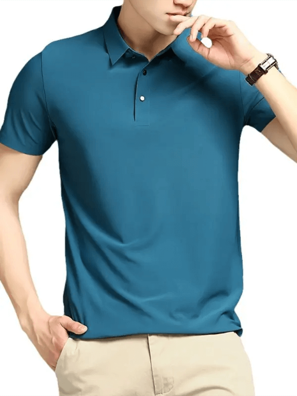 Men's high elastic non-marking ice silk lapel short-sleeved quick-drying polo shirt kakaclo