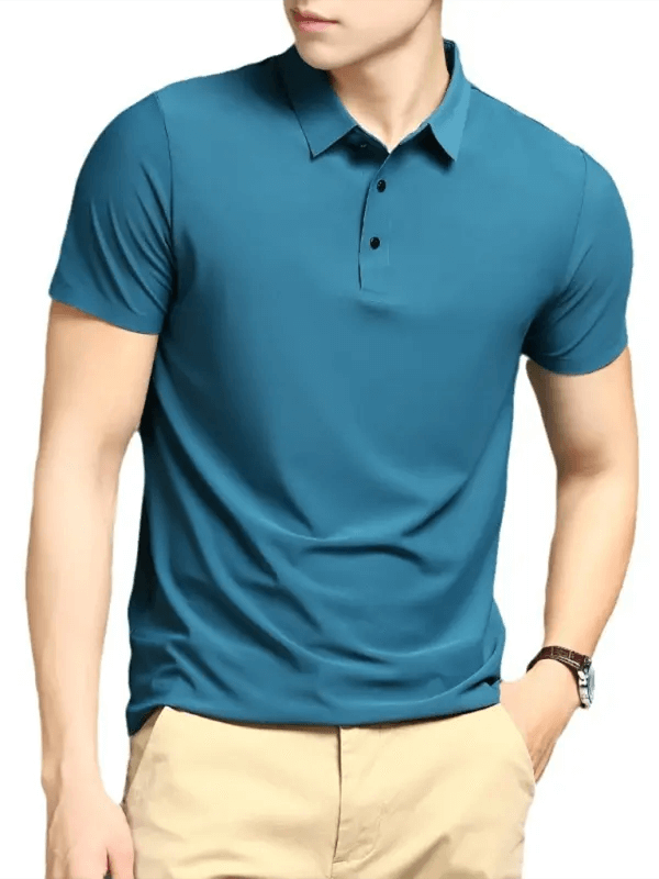 Men's high elastic non-marking ice silk lapel short-sleeved quick-drying polo shirt kakaclo