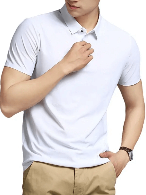 Men's high elastic non-marking ice silk lapel short-sleeved quick-drying polo shirt kakaclo