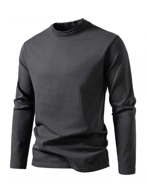 Fashionable double-layer half-collar design long-sleeved T-shirt casual men's bottom shirt kakaclo