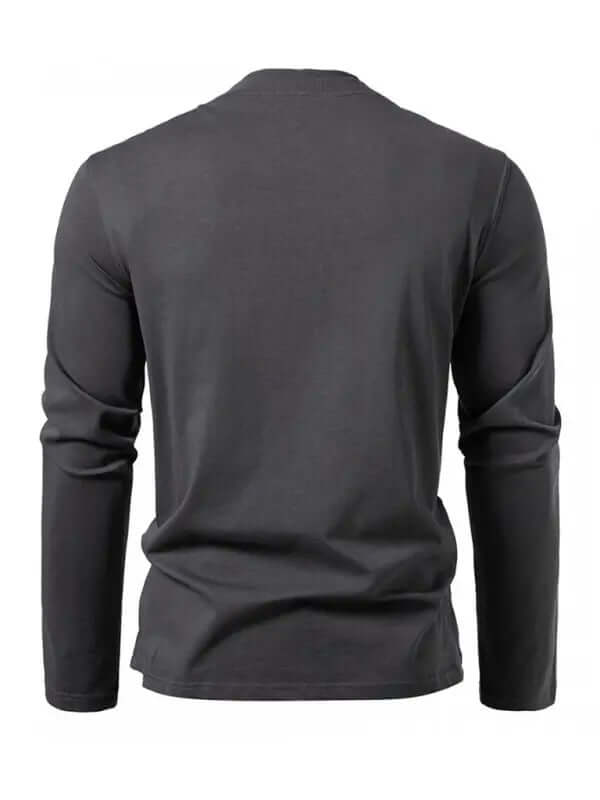 Fashionable double-layer half-collar design long-sleeved T-shirt casual men's bottom shirt kakaclo