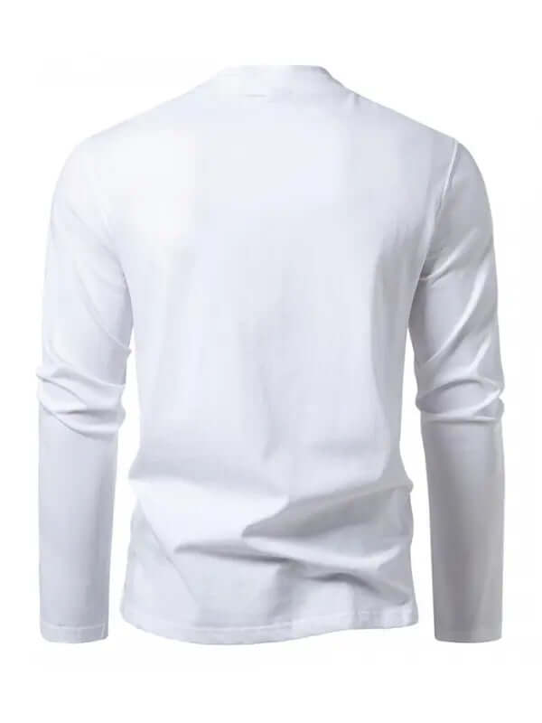 Fashionable double-layer half-collar design long-sleeved T-shirt casual men's bottom shirt kakaclo