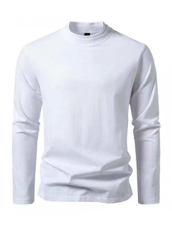 Fashionable double-layer half-collar design long-sleeved T-shirt casual men's bottom shirt kakaclo