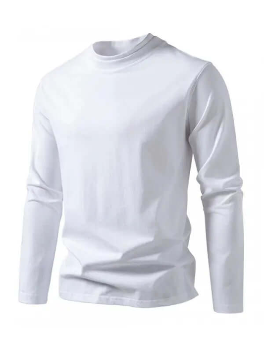 Fashionable double-layer half-collar design long-sleeved T-shirt casual men's bottom shirt kakaclo