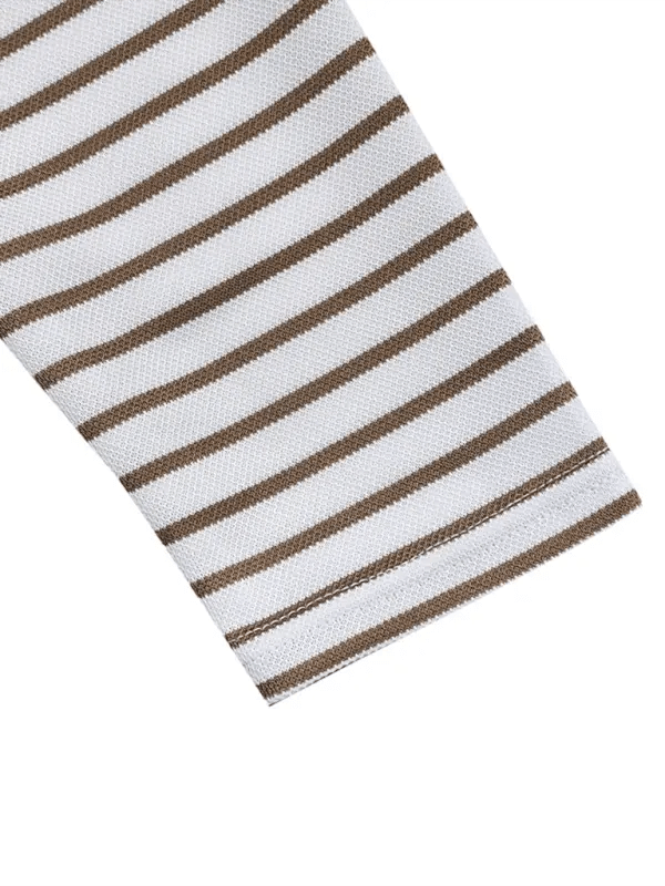 Long Sleeve Henley Shirt Casual Horizontal Striped Henley T-Shirt kakaclo