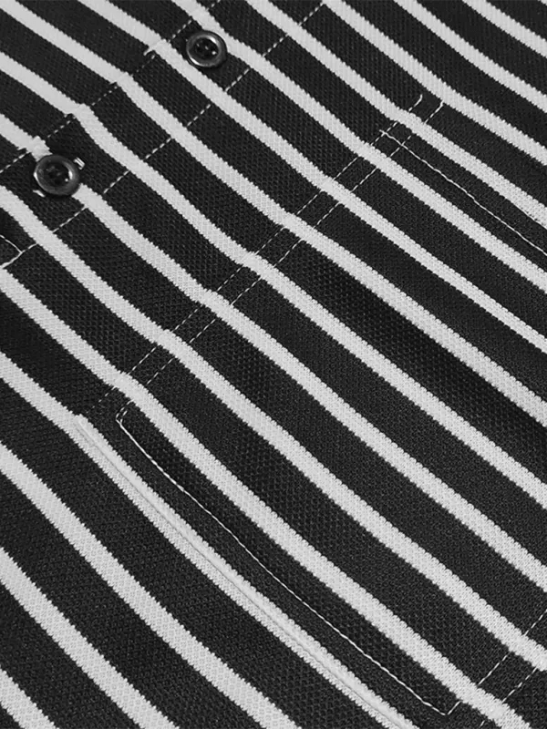 Long Sleeve Henley Shirt Casual Horizontal Striped Henley T-Shirt kakaclo