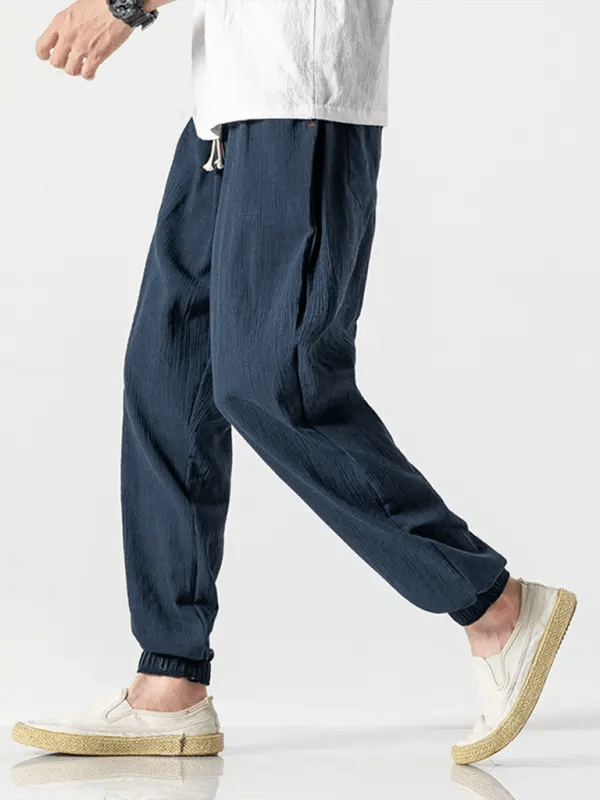 Men's Linen Pants Fashion Haren Pants Drawstring Pants kakaclo
