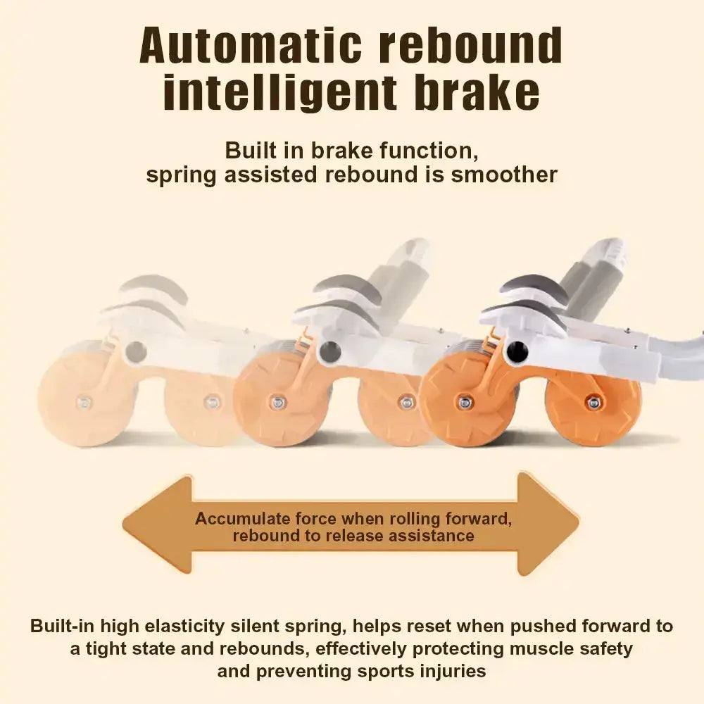 Automatic Ab Roller with Rebound and Elbow Band Zendrop