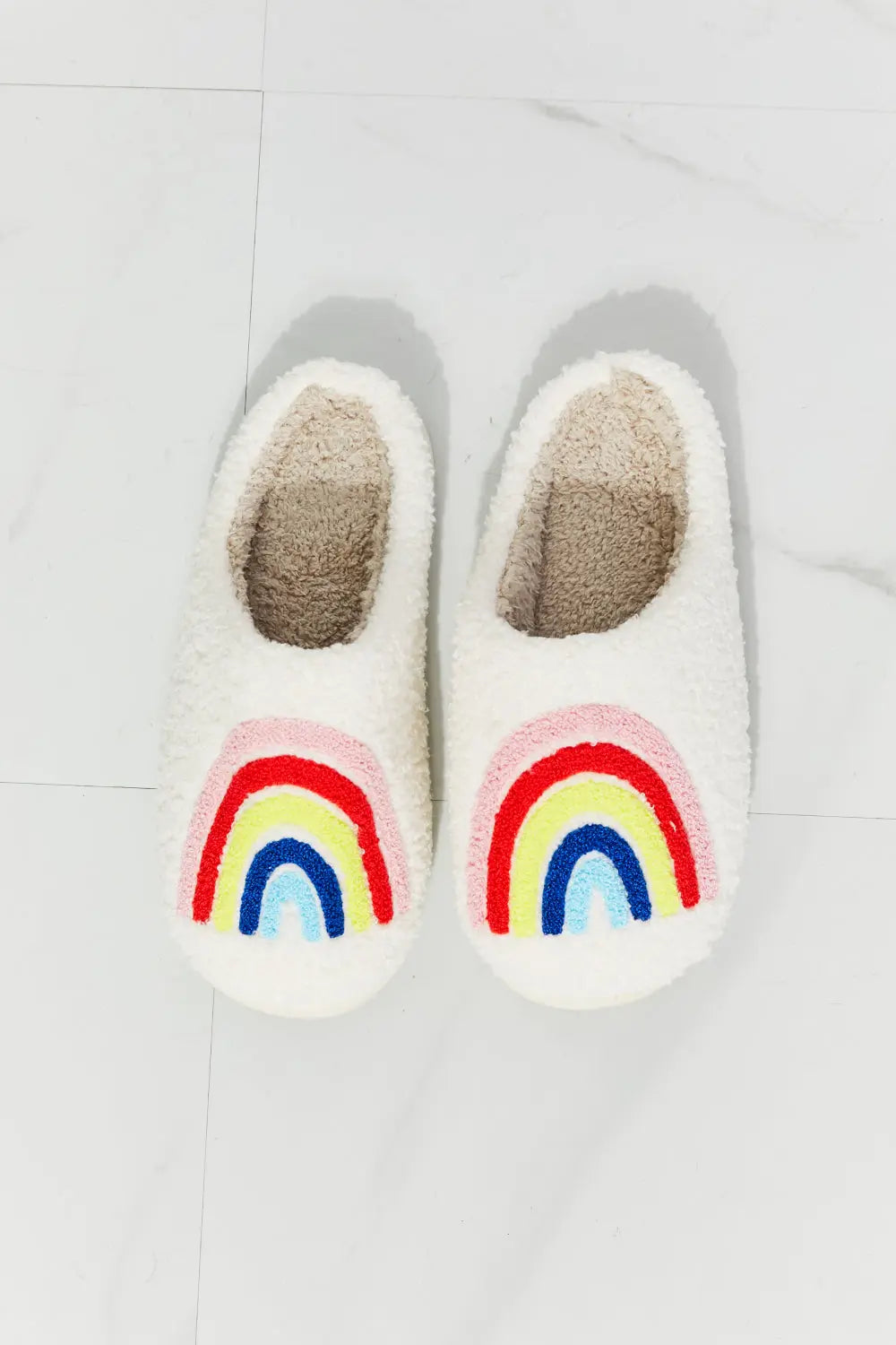 MMShoes Rainbow Plush Slipper Trendsi