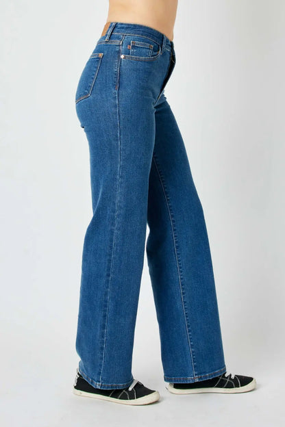 Judy Blue Full Size High Rise Straight Jeans Trendsi