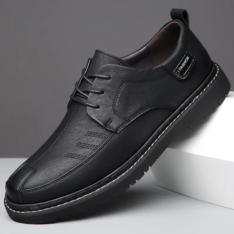 Men's Business Casual Leather Shoes Retro Trendy Youth Trendsetter Express