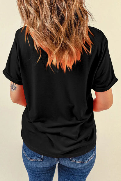 Graphic Round Neck Short Sleeve T-Shirt Trendsi