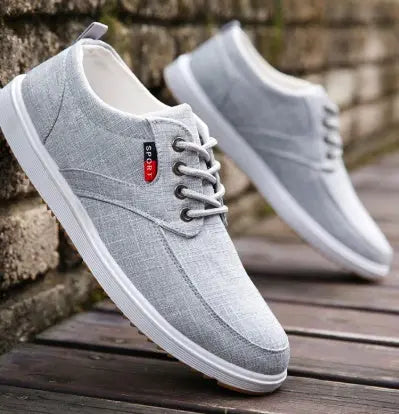 Men's Lace-up Canvas Shoes Casual Men Breathable Walking Flats Shoes Trendsetter Express