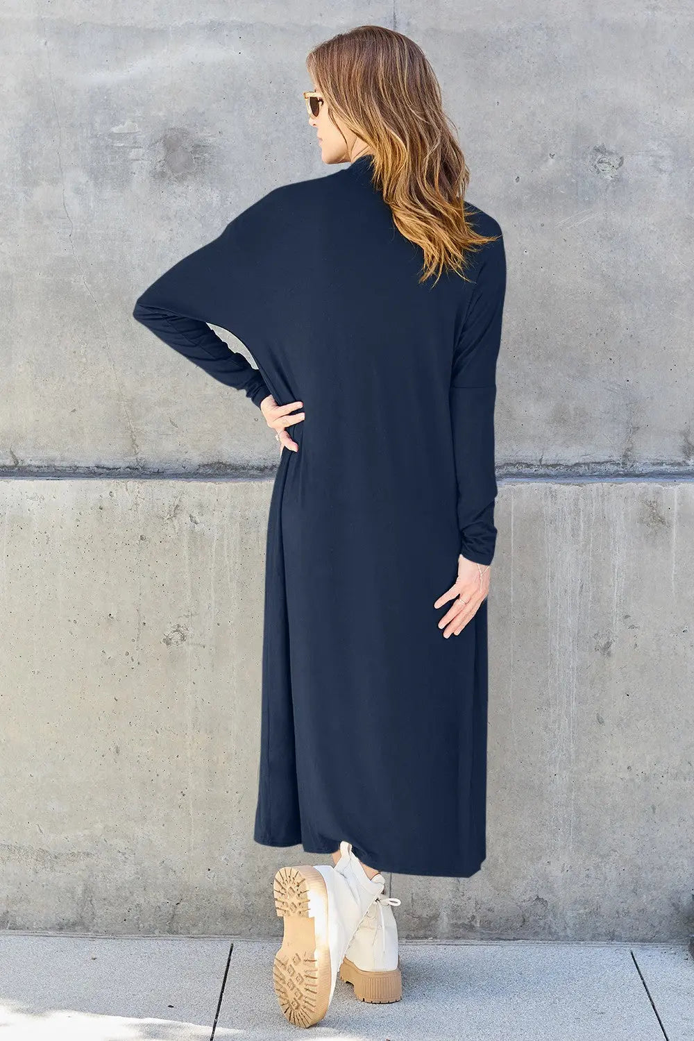 Basic Bae Full Size Open Front Long Sleeve Cover Up Trendsi