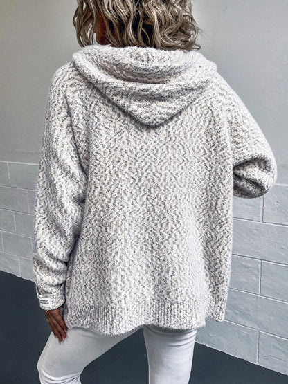 Zip-Up Hooded Sweater Trendsi