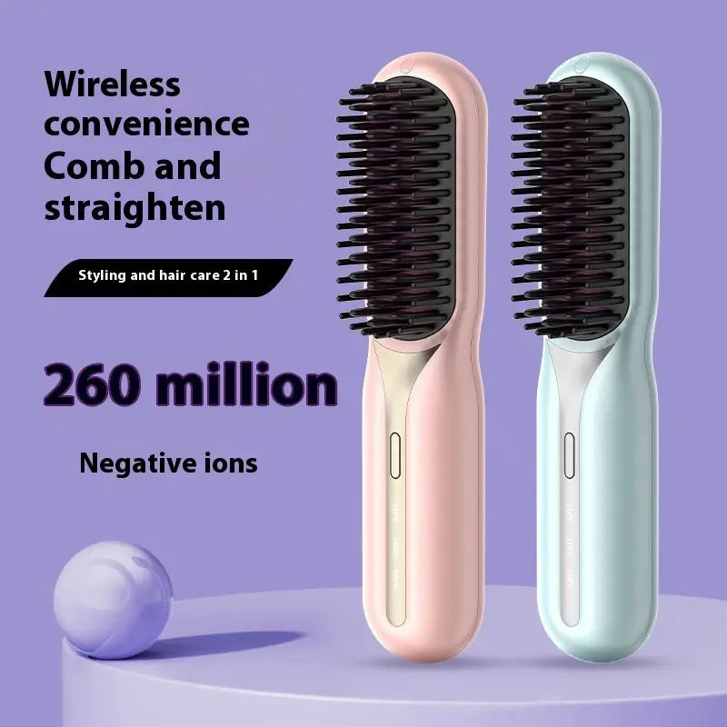 Home Straight Comb Wireless Charging Hair Straighteners CJ Dropshipping