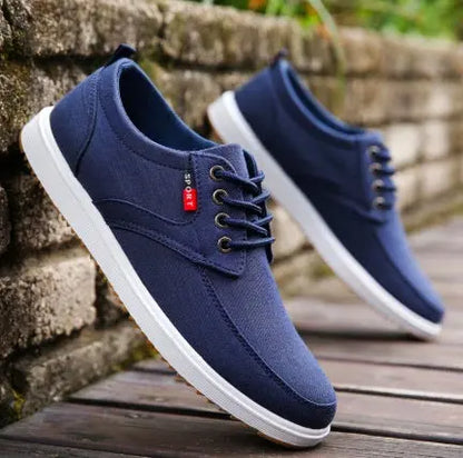 Men's Lace-up Canvas Shoes Casual Men Breathable Walking Flats Shoes Trendsetter Express