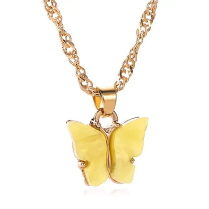 Gold Chain Butterfly Pendant Choker Necklace: Bohemian Beach Jewelry Zendrop