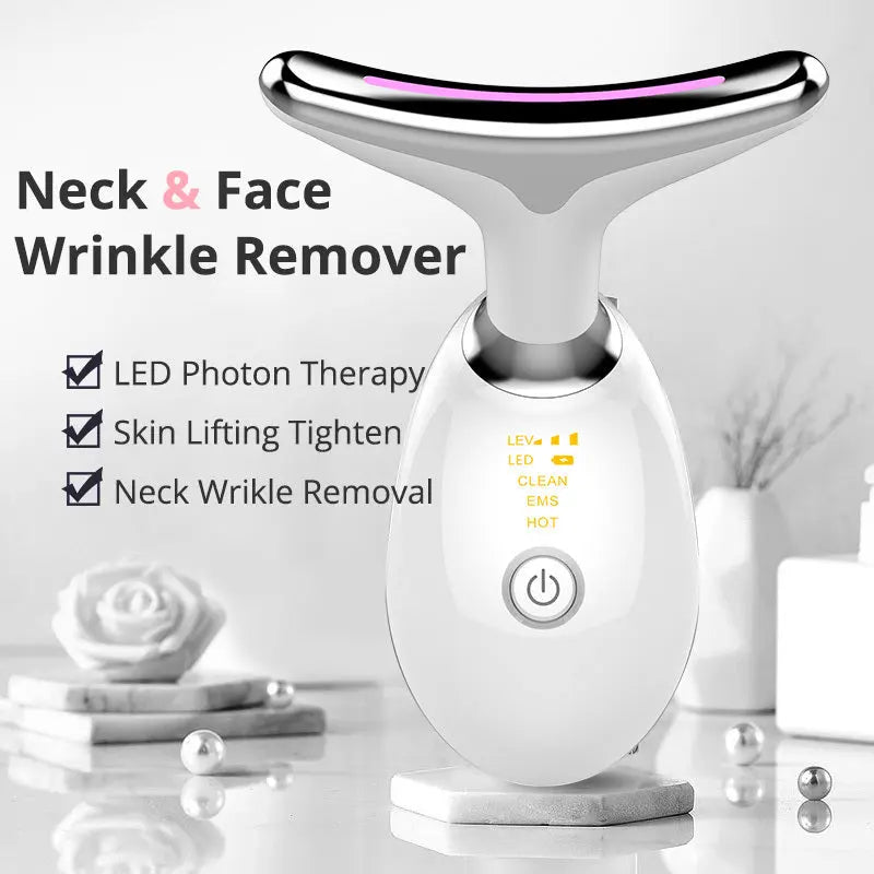 EMS Thermal Neck Lifting And Tighten Massager Electric Microcurrent Wrinkle Remover Trendsetter Express