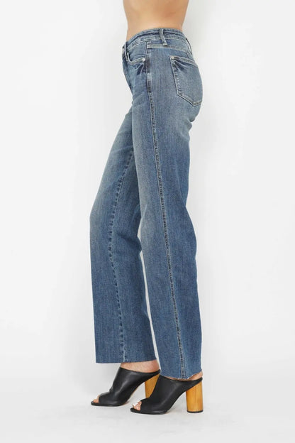 Judy Blue Full Size Tummy Control Straight Jeans Trendsi