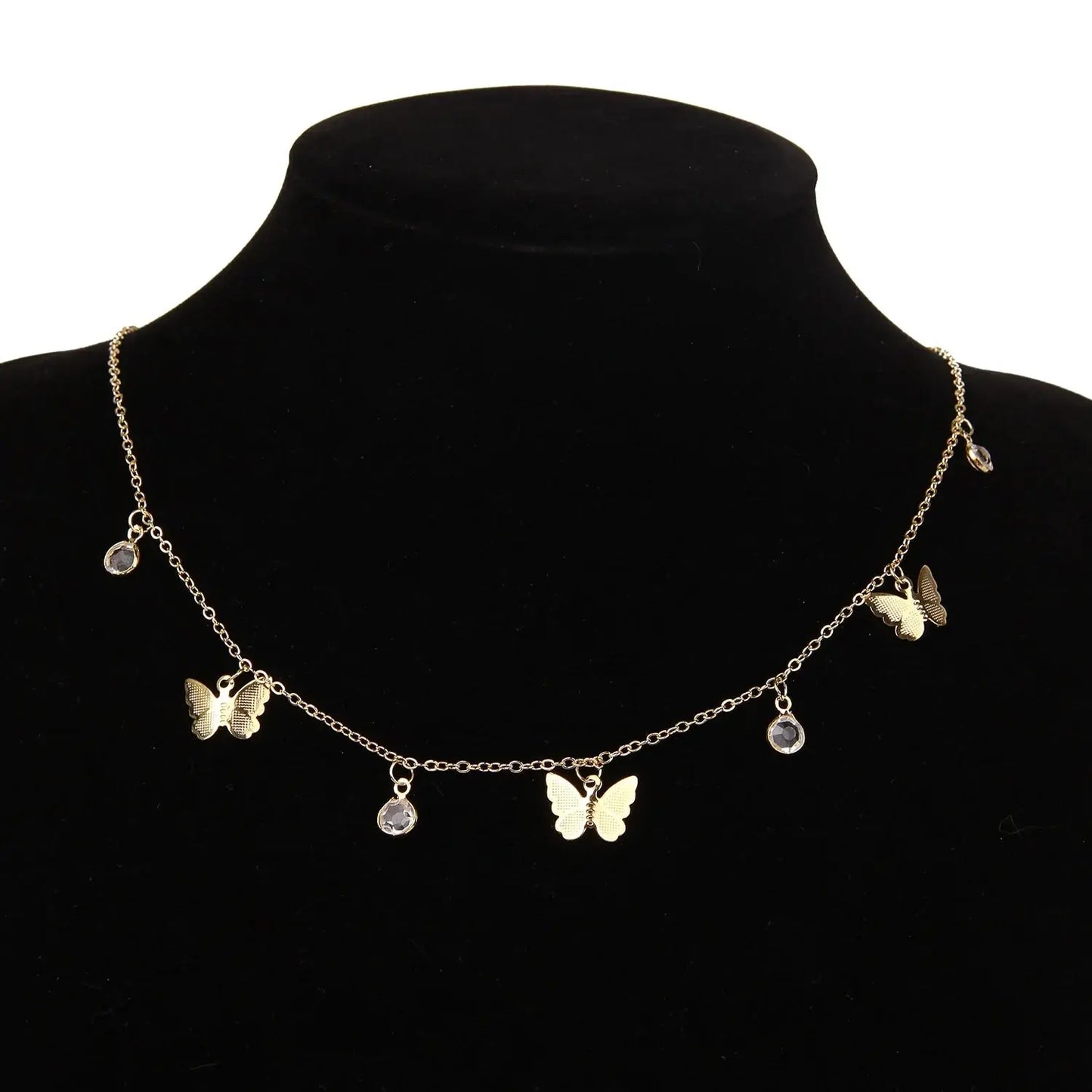 Gold Chain Butterfly Pendant Choker Necklace: Bohemian Beach Jewelry Zendrop