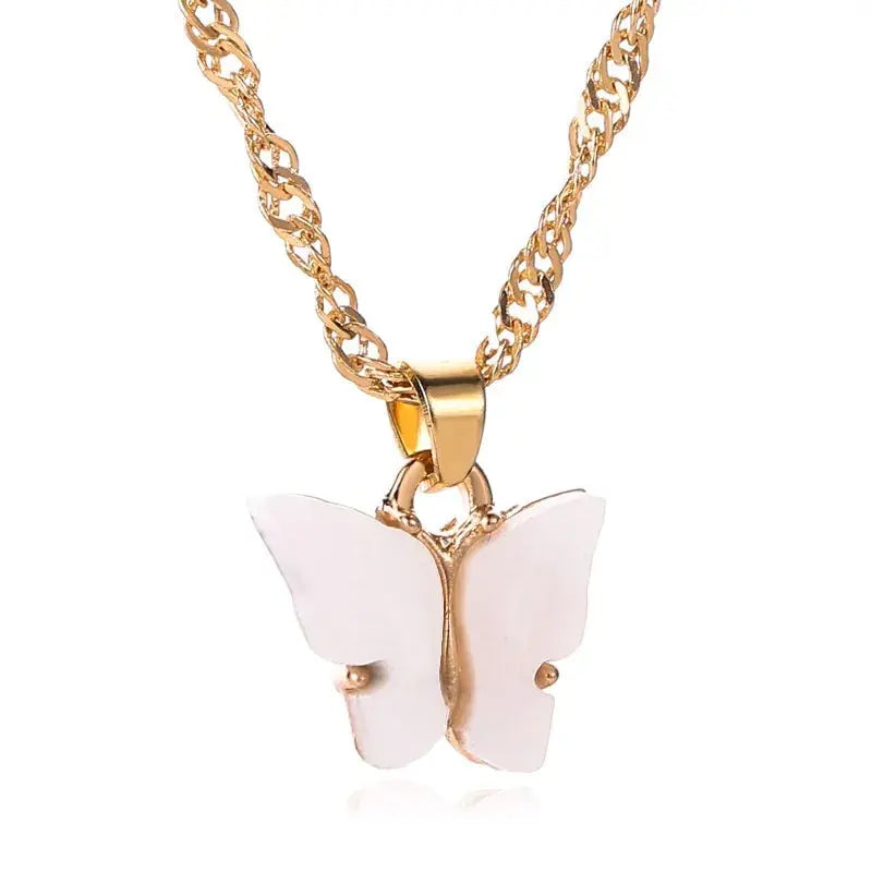 Gold Chain Butterfly Pendant Choker Necklace: Bohemian Beach Jewelry Zendrop