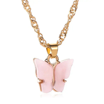 Gold Chain Butterfly Pendant Choker Necklace: Bohemian Beach Jewelry Zendrop