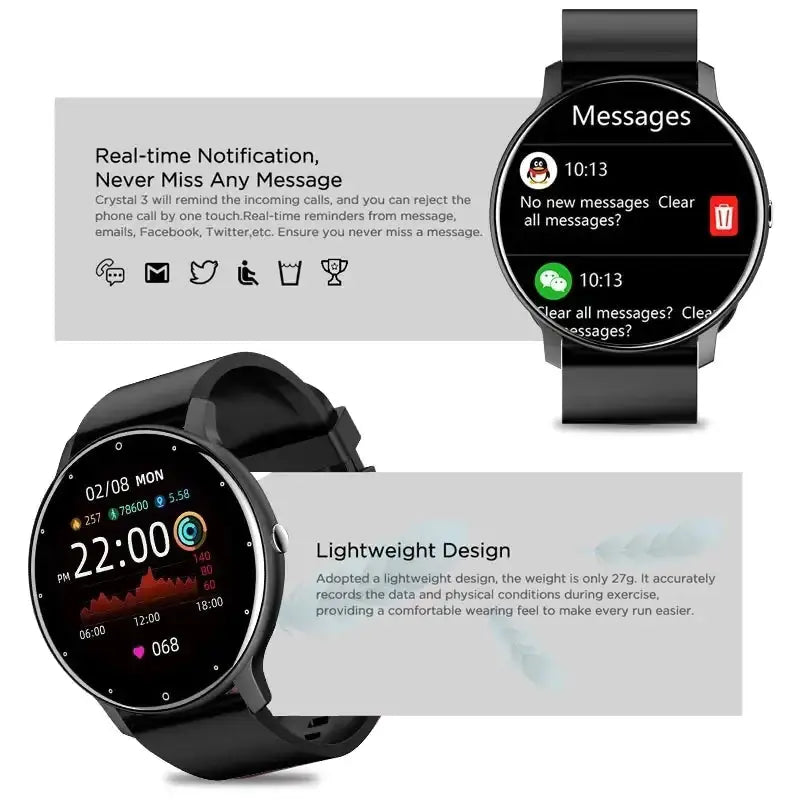 Full Touch Screen Fitness Smart Watch Zendrop