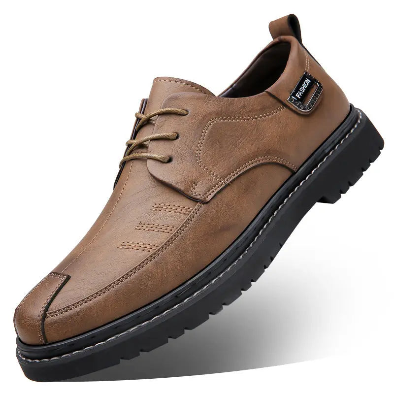 Men's Business Casual Leather Shoes Retro Trendy Youth Trendsetter Express