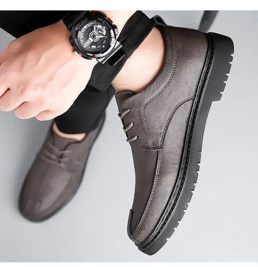 Men's Business Casual Leather Shoes Retro Trendy Youth Trendsetter Express