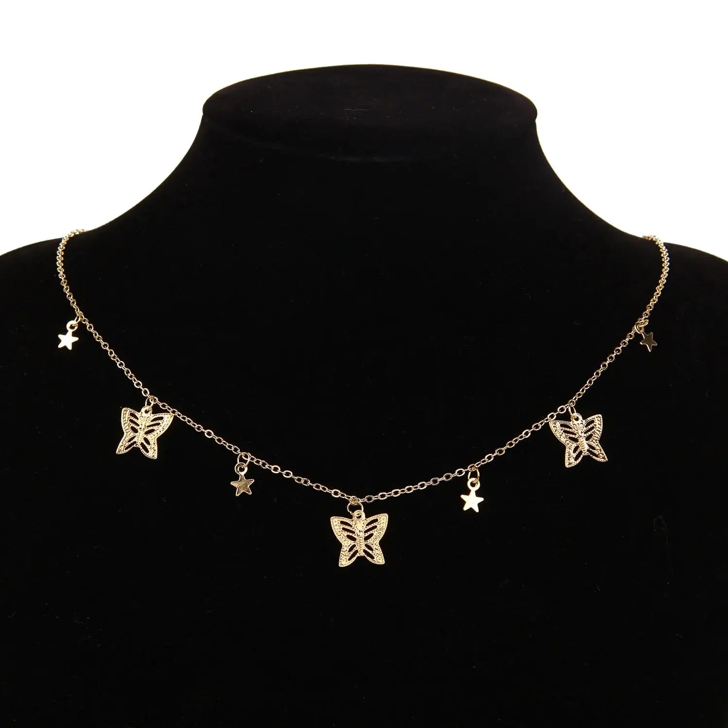 Gold Chain Butterfly Pendant Choker Necklace: Bohemian Beach Jewelry Zendrop