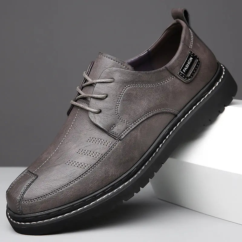 Men's Business Casual Leather Shoes Retro Trendy Youth Trendsetter Express