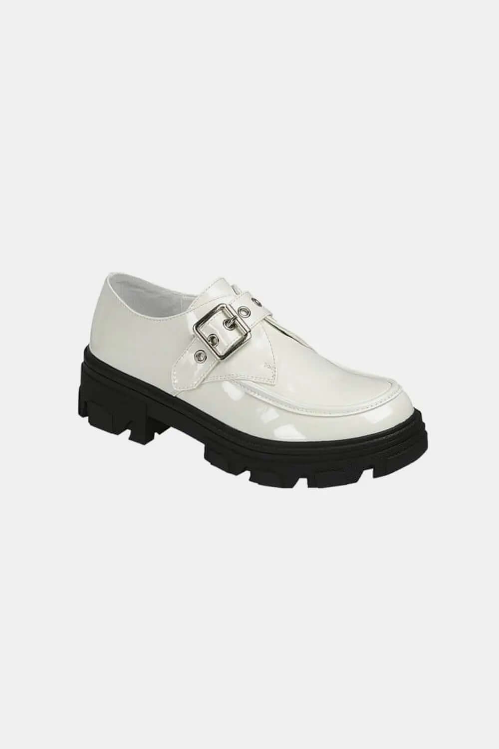 Forever Link Buckled Platform Lug Sole Loafers Trendsi