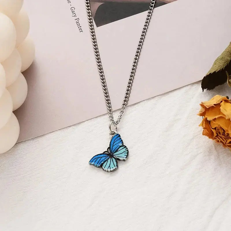 Gold Chain Butterfly Pendant Choker Necklace: Bohemian Beach Jewelry Zendrop